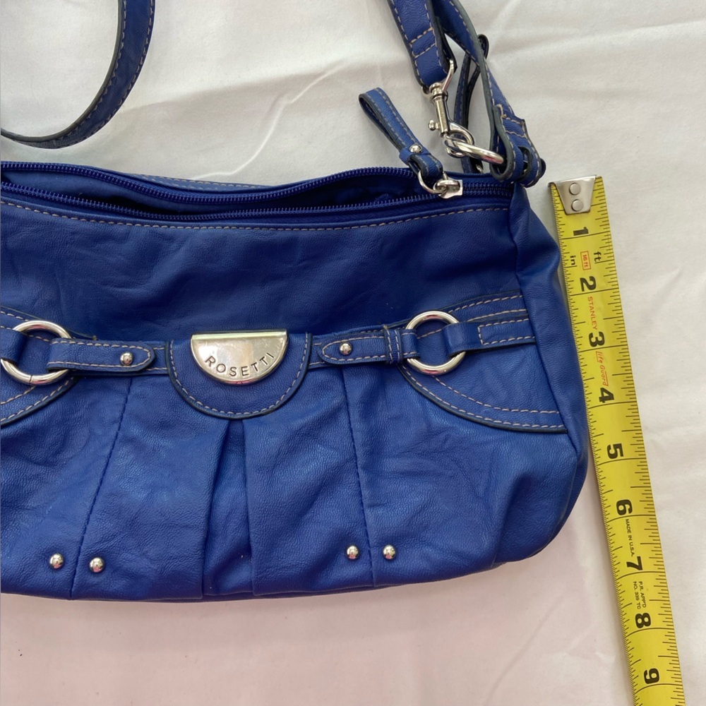 Rosetti Blue and Silver Crossbody Bag with Decorative Stitching - Picture 8 of 8